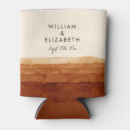 Elegante Terracotta Abstrakte Wüste Personalisiert Dosenkühler