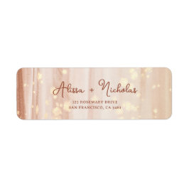 Elegante Terracotta Gold Watercolor Hochzeitsadres