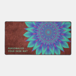 Elégante Terracotta Turquoise Floral Mandala Natur
