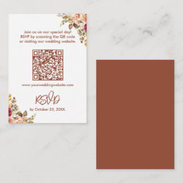 Elegante Terracotta UAWG mit QR-Code Mitteilungskarte