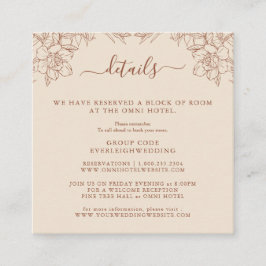 Elegante Terracotta Wedding Enclosure Card Begleitkarte