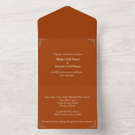 Elegante Terracotta Wedding - Mit UAWG All In One Einladung