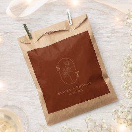 Elegante Terracotta Whimsical Wedding Geschenktütchen