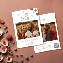 Elegante Terracotta Wildblumen Foto Hochzeit