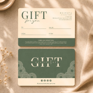 Elegante Terrakotta-Spa-Salon-Geschenkkarte für Ko