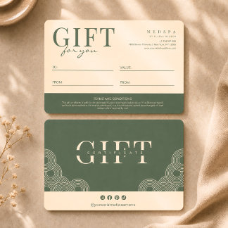 Elegante Terrakotta-Spa-Salon-Geschenkkarte für Ko