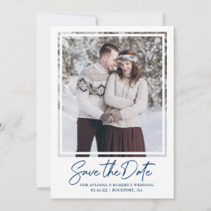 Elegante Text- und Foto-Hochzeit Save The Date