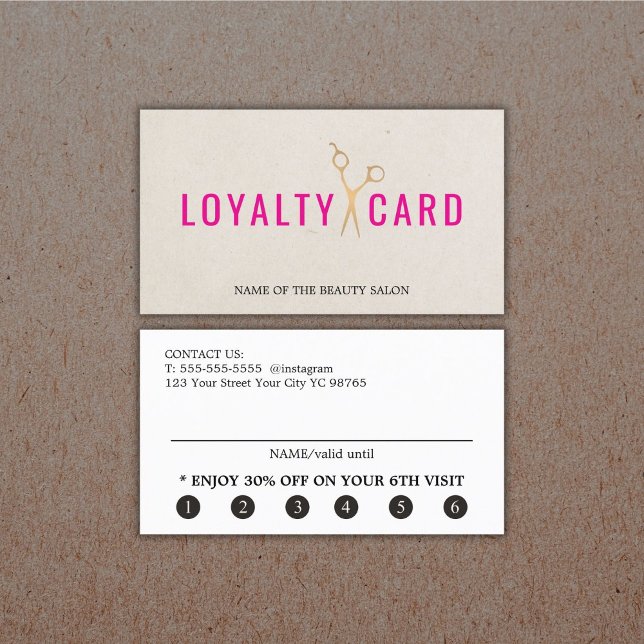 Elegante Textur Beige rosa Imitate Gold Scheren kü Treuekarte (Von Creator hochgeladen)