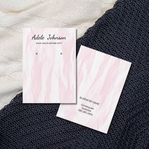 Elégante Texture Rose de la lumière Earring Card