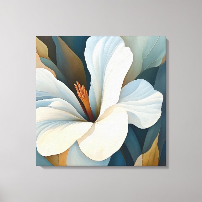 Elegante Textured Floral Art Leinwanddruck (Vorderseite)