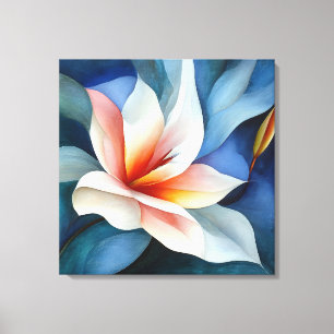 Elegante Textured Floral Art Leinwanddruck