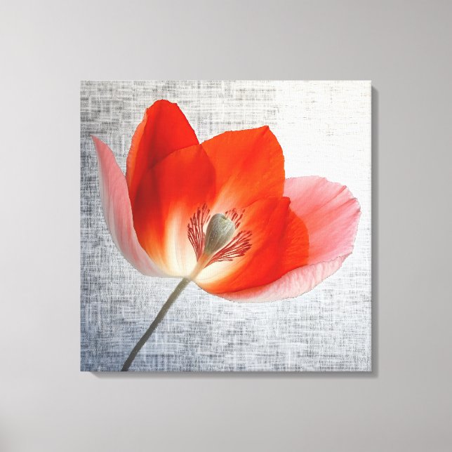 Elegante Textured Floral Art Leinwanddruck (Vorderseite)