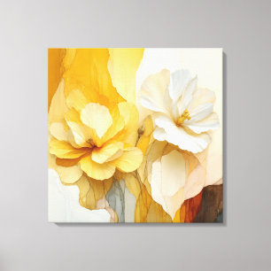 Elegante Textured Floral Art Leinwanddruck