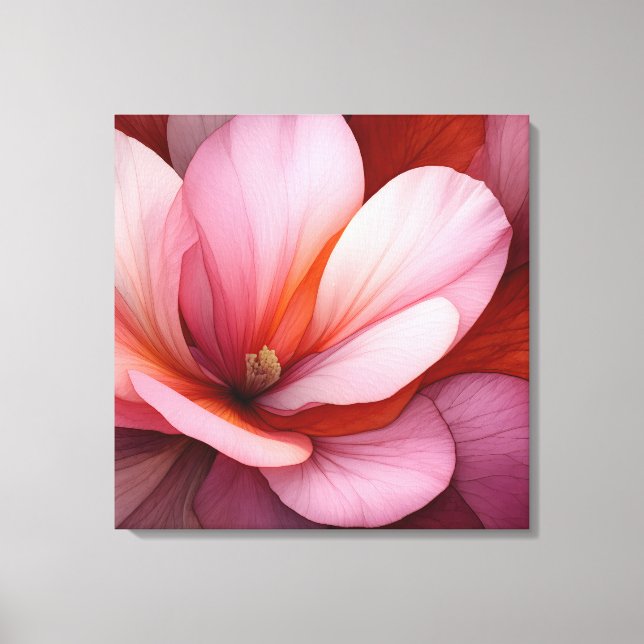 Elegante Textured Floral Art Leinwanddruck (Vorderseite)