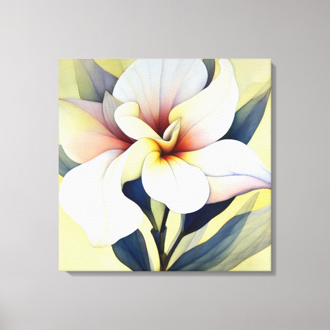 Elegante Textured Floral Art Leinwanddruck (Vorderseite)