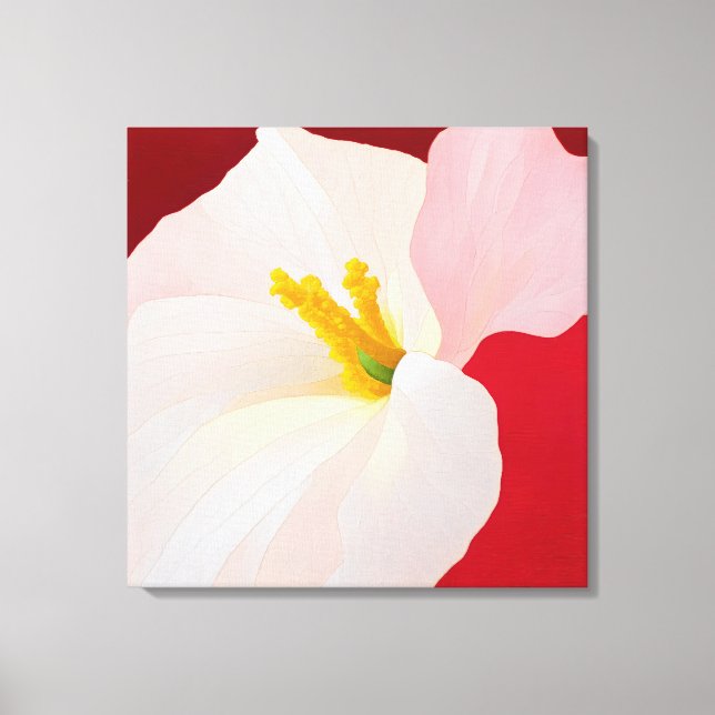 Elegante Textured Floral Art Leinwanddruck (Vorderseite)