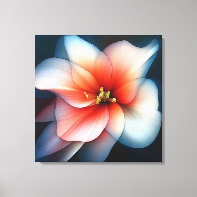 Elegante Textured Floral Art Leinwanddruck (Vorderseite)