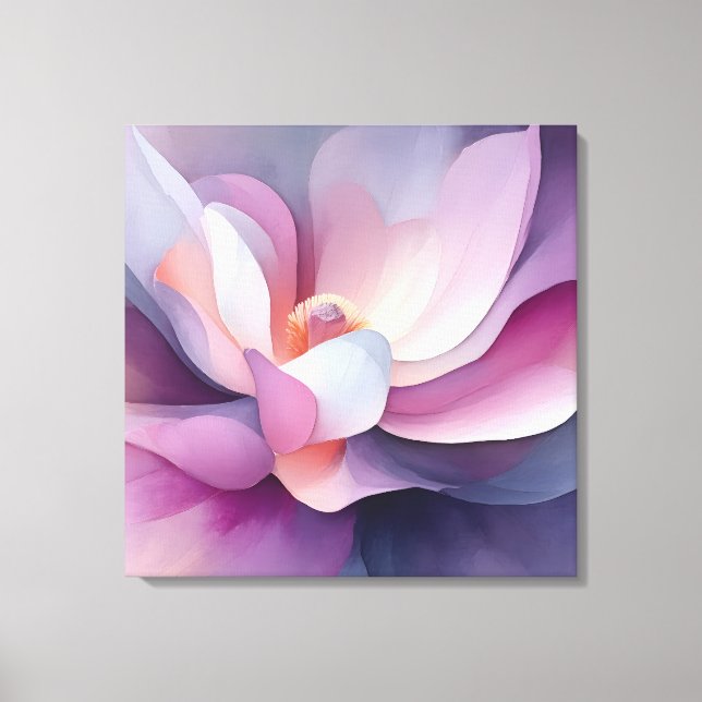 Elegante Textured Floral Art Leinwanddruck (Vorderseite)