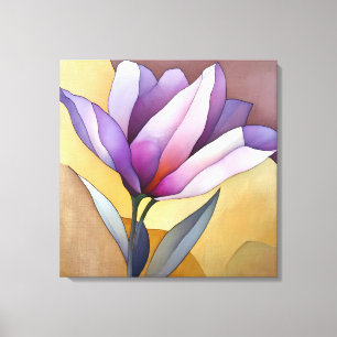 Elegante Textured Floral Art Leinwanddruck