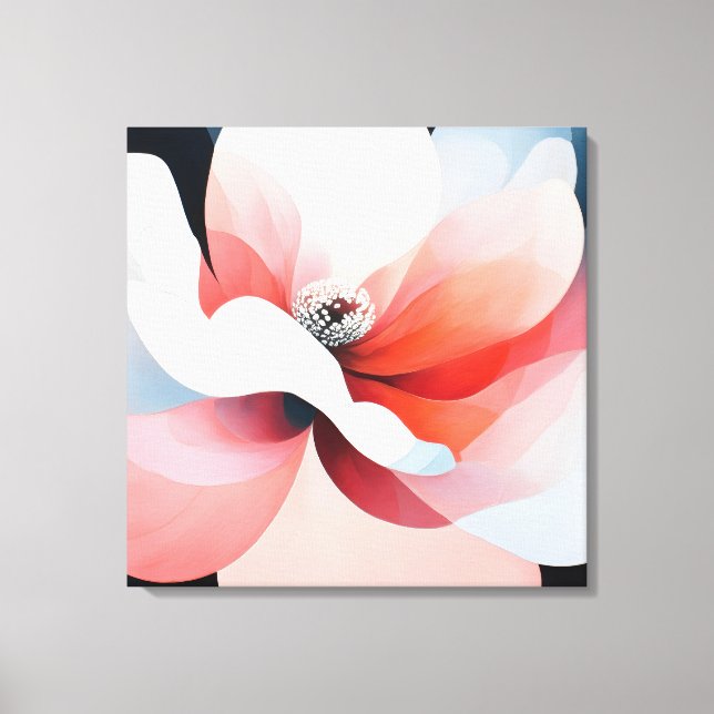 Elegante Textured Floral Art Leinwanddruck (Vorderseite)