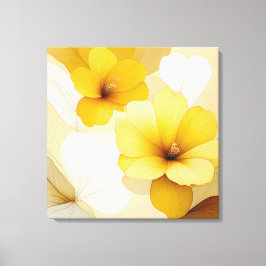 Elegante Textured Floral Art Leinwanddruck