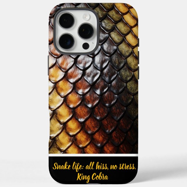 Elegante, texturierte Snakeskin in Regenbogenfarbe iPhone 16 Pro Max Hülle (Rückseite)
