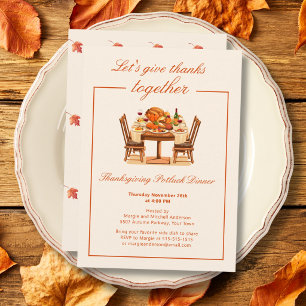 Elegante Thanksgiving-Einladung zum Dankes-Dinner Einladung