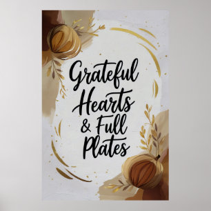 Elegante Thanksgiving-Wandkunst im Wasserfarben-St Poster