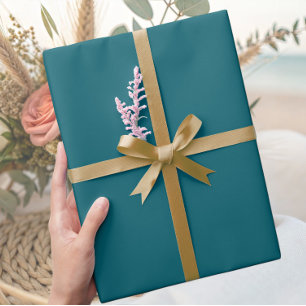 Elegante, tiefblaue, minimalistische Geschenkpapie Geschenkpapier