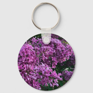 Elegante tiefpurpurrote Magenta-Blumen Lilien Schlüsselanhänger
