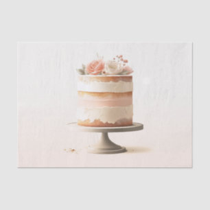 Elegante Tier Blush Blumengebäck Seidenpapier