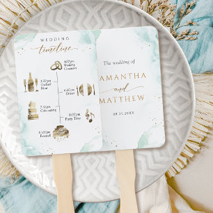 Elegante Timeline und Willkommensfarbe Blau grün Fächer