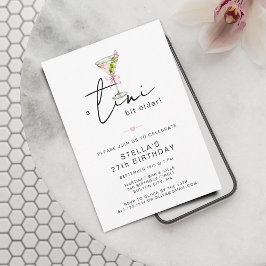 Elegante Tini ein bisschen älter Geburtstagsfeier Einladung