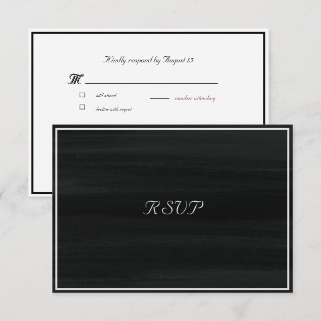 Elegante Tinte Wash UAWG RSVP Karte (Vorne/Hinten)