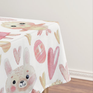 Elegante Tischdecke Aquarell-Ostern-Muster-