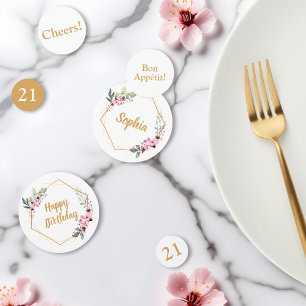 Elegante Tischkonfetti zum 21. Geburtstag Konfetti