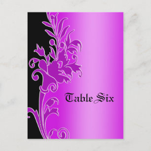 Elegante Tischnummer Card