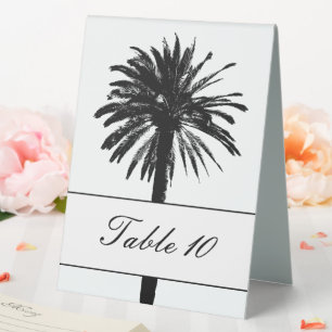 Elegante Tischnummer-Zeltschilder für Palmen Tischaufsteller