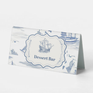 Elegante Toile-Marine-Baby-Party Tischaufsteller