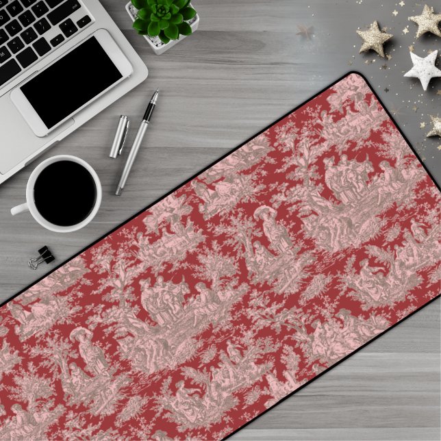 Elégante toile rouge vintage de jouy (Créateur téléchargé)