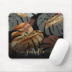 Elegante topische Blätter Mousepad