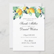 Elégante Toscane Mariage White Green invitation