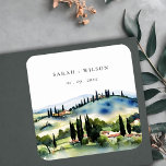 Elegante Toskana Italien Wasserfarbenen Landschaft Rechteckiger Pappuntersetzer<br><div class="desc">Toskana Italien Wasserfarben Landschaftsthemenkollektion.- Es ist eine elegante Schrift Aquarell Illustration der toskanischen Bergwelt, perfekt für Ihre italienischen Hochzeit in Urlaubsort & Party. Es ist sehr einfach, mit Ihren persönlichen Daten zu personalisieren. Wenn Sie ein anderes passendes Produkt oder eine Anpassung benötigen, wenden Sie sich bitte per E-Mail an Zazzle....</div>