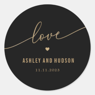 Elegante Touch EDITABLE FARBE Wedding Stickers