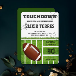 Elegante Touchdown Football Baby Shower Einladung