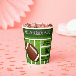 Elegante Touchdown Football Baby Shower Pappbecher
