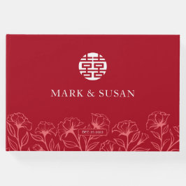 Elegante traditionelle chinesische Hochzeit (RED) Gästebuch