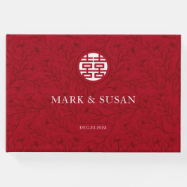 Elegante traditionelle chinesische Hochzeit (RED) Gästebuch