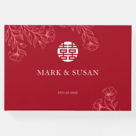 Elegante traditionelle chinesische Hochzeit (RED) Gästebuch