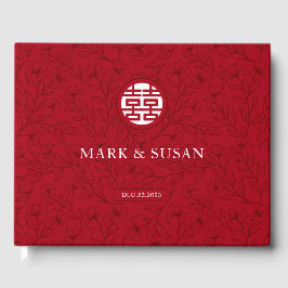Elegante traditionelle chinesische Hochzeit (RED) Gästebuch